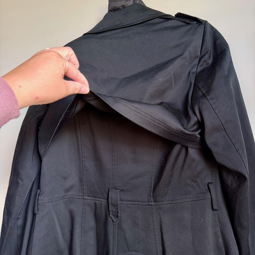 Soia & Kyo Coat Womens Small Black Asymmetrical Zip Trench Quilted Insert NWT - Picture 13 of 14